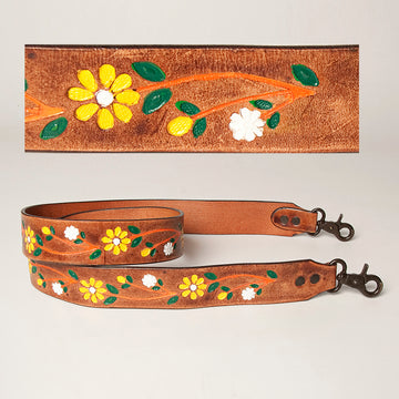 American Darling ADSTZ102 Hand Tooled Genuine Leather Crossbody Handle Strap For Bags